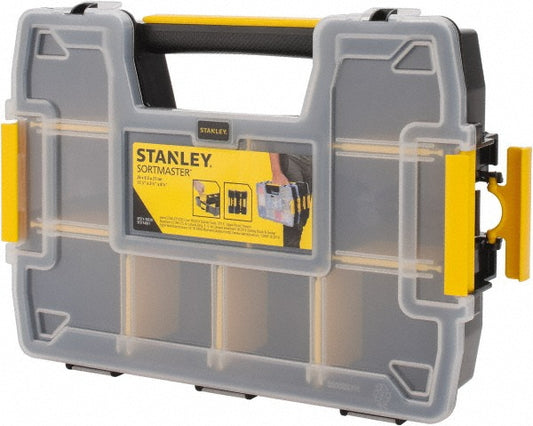 Stanley STST14021 10 Compartment Clear, Black, Yellow Small Parts SortMaster Light
