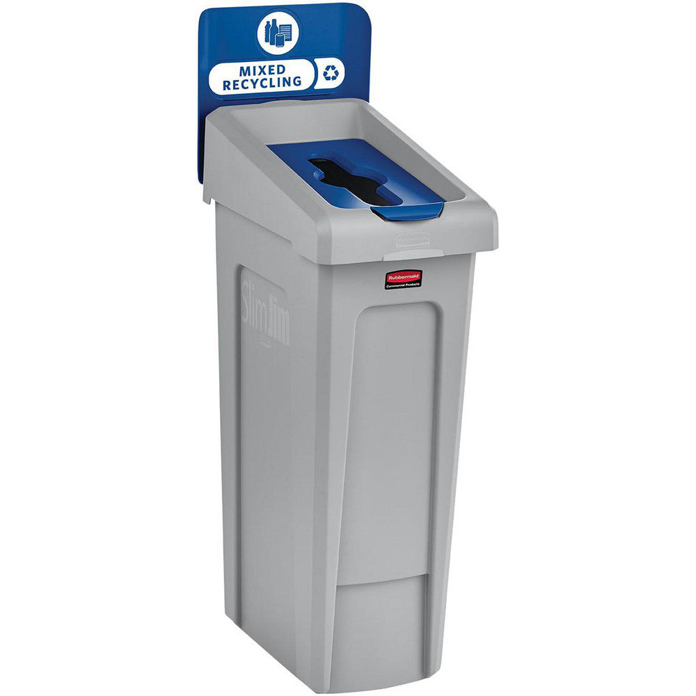 Rubbermaid 2185055 SLIM JIMÂ® RECYCLING STATION 1-STREAM MIXED RECYCLING, 23 GAL