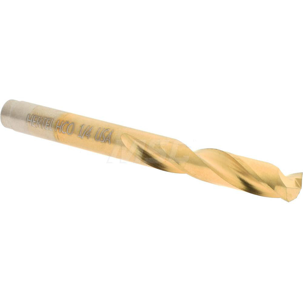 Hertel 66691338 Screw Machine Length Drill Bit 1/4" (0.2500) Dia, 135 deg, Cobalt