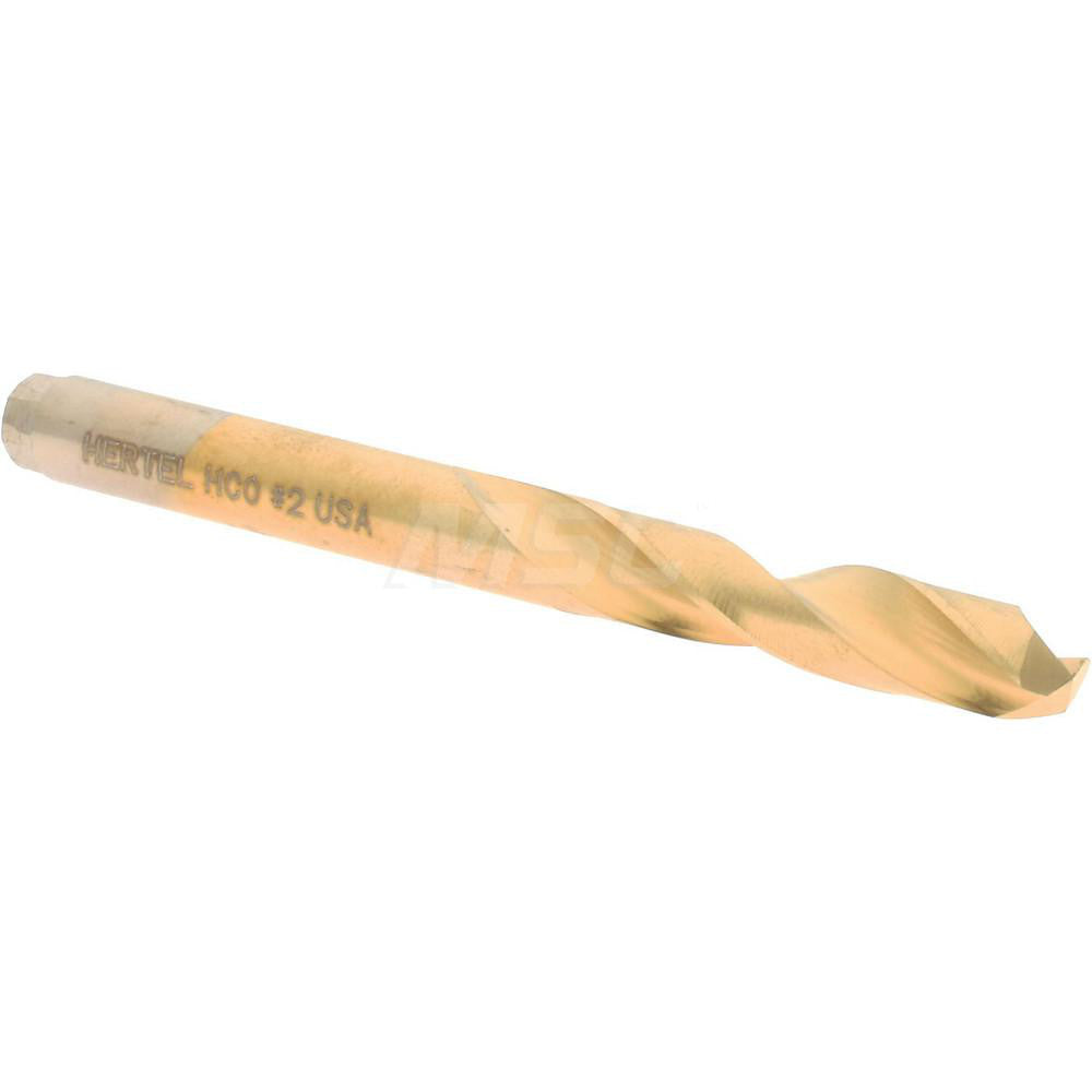 Hertel 66691783 Screw Machine Length Drill Bit #2 (0.2210) Dia, 135 deg, Cobalt