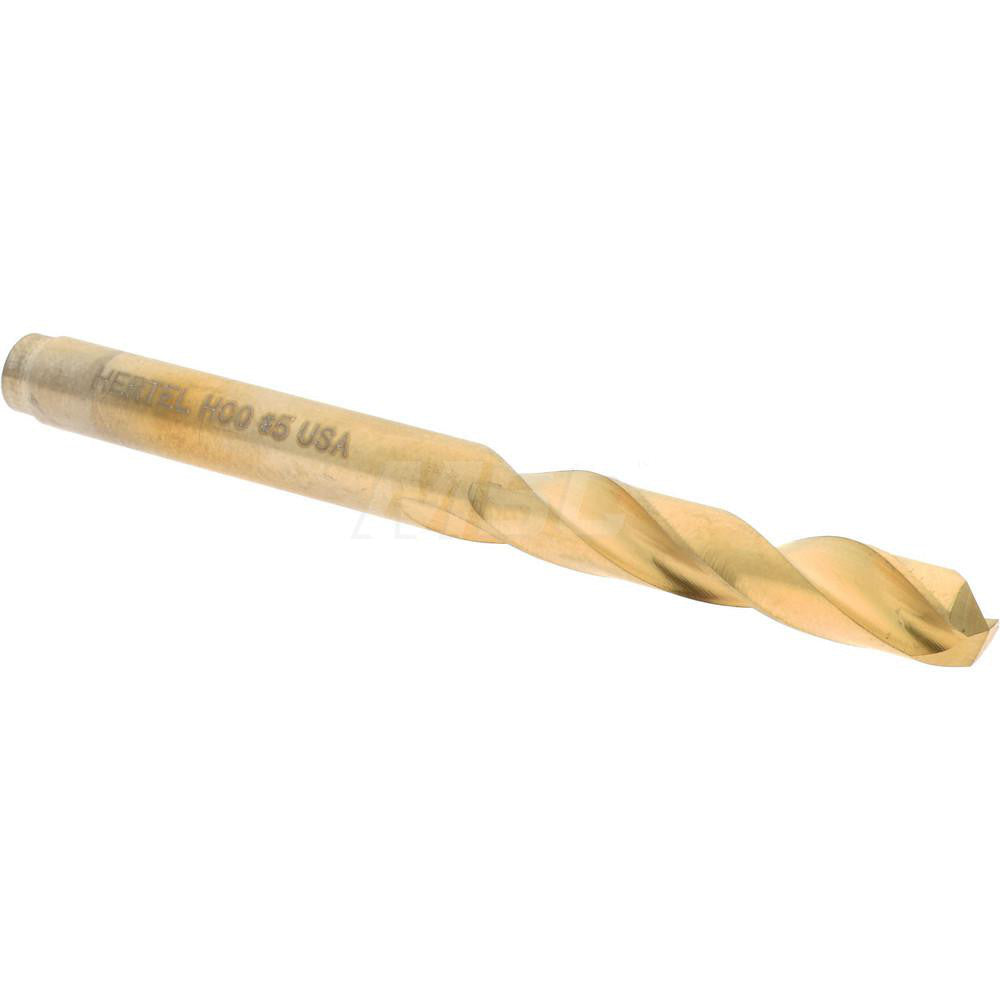 Hertel 66691817 Screw Machine Length Drill Bit #5 (0.2055) Dia, 135 deg, Cobalt