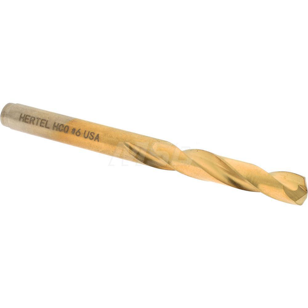 Hertel 66691825 Screw Machine Length Drill Bit #6 (0.2040) Dia, 135 deg, Cobalt
