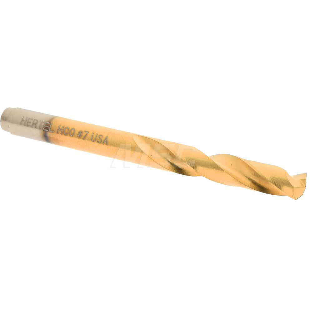 Hertel 66691833 Screw Machine Length Drill Bit #7 (0.2010) Dia, 135 deg, Cobalt