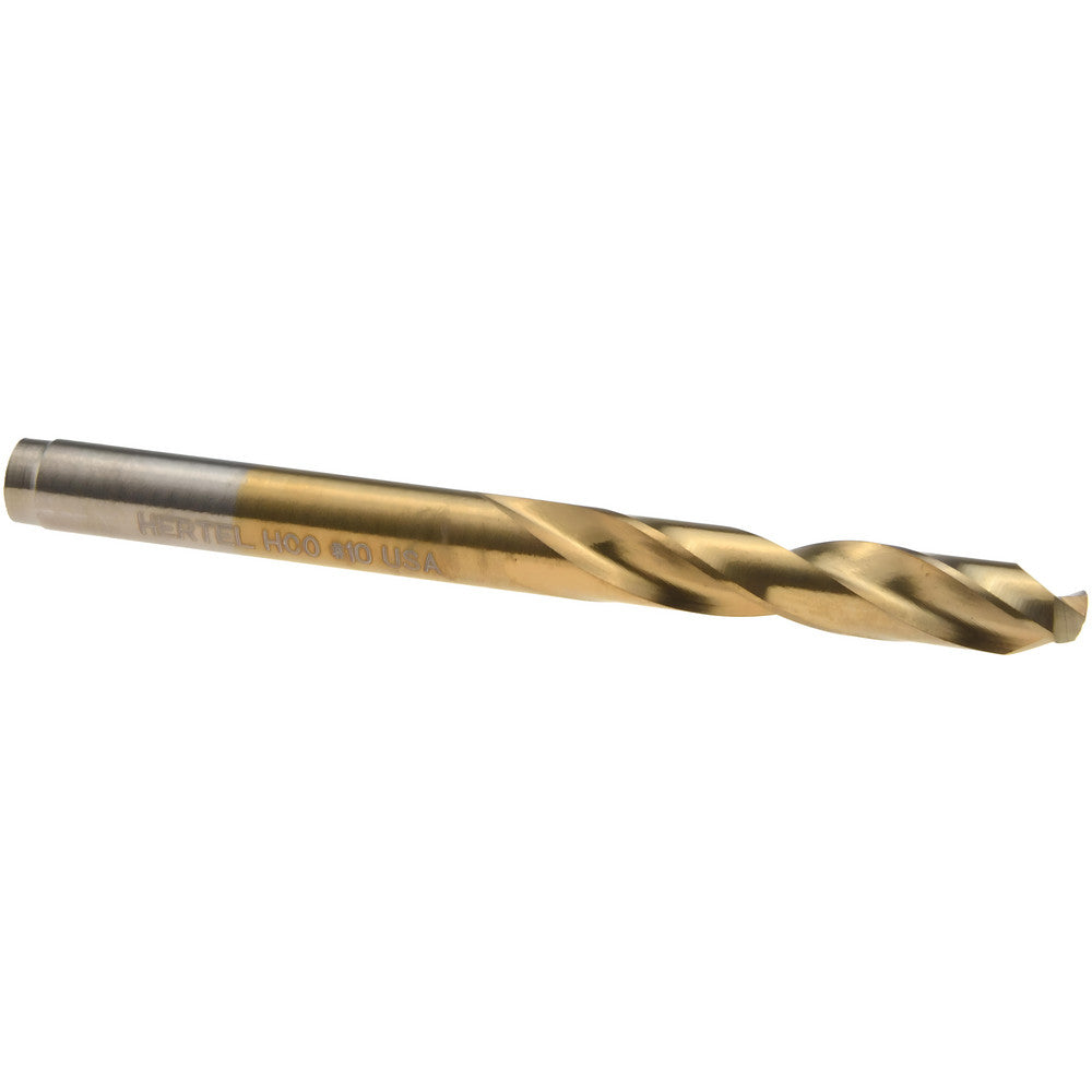 Hertel 66691866 Screw Machine Length Drill Bit #10 (0.1935) Dia, 135 deg, Cobalt