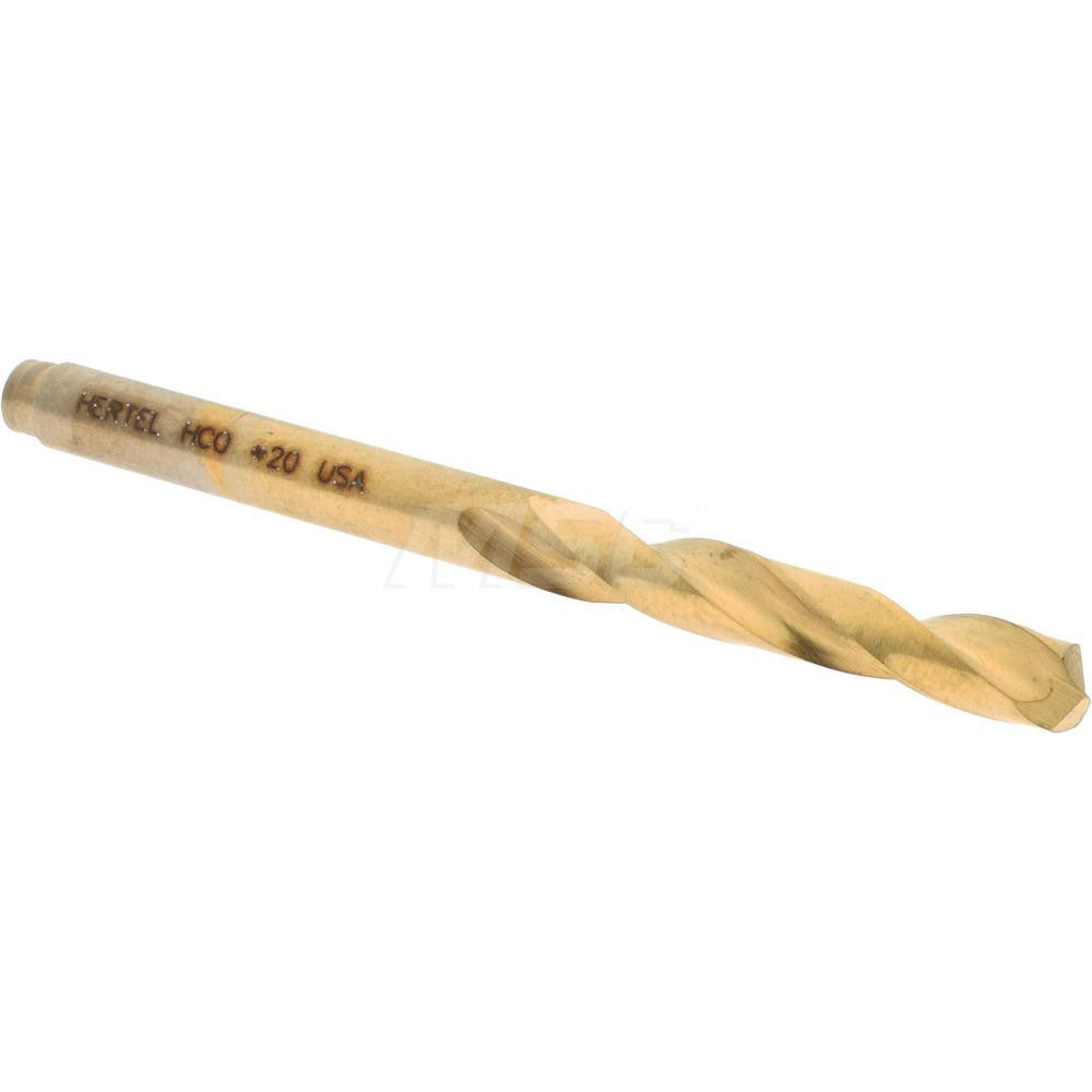 Hertel 66691965 Screw Machine Length Drill Bit #20 (0.1610) Dia, 135 deg, Cobalt