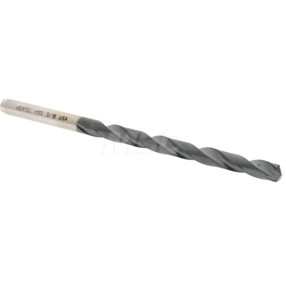 Hertel 300SBTA 3/16 Jobber Length Drill Bit 3/16" (0.1875) Dia, 135 deg, HSS