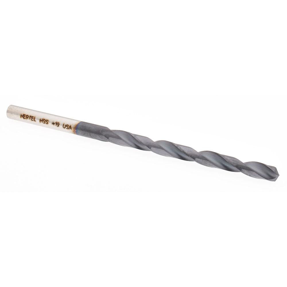 Hertel 300SBTA 19 Jobber Length Drill Bit #19 (0.1660) Dia, 135 deg, HSS