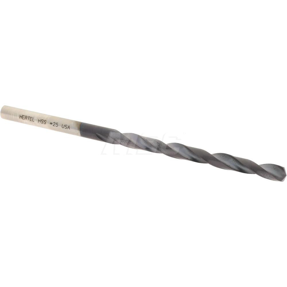 Hertel 300SBTA 25 Jobber Length Drill Bit #25 (0.1495) Dia, 135 deg, HSS