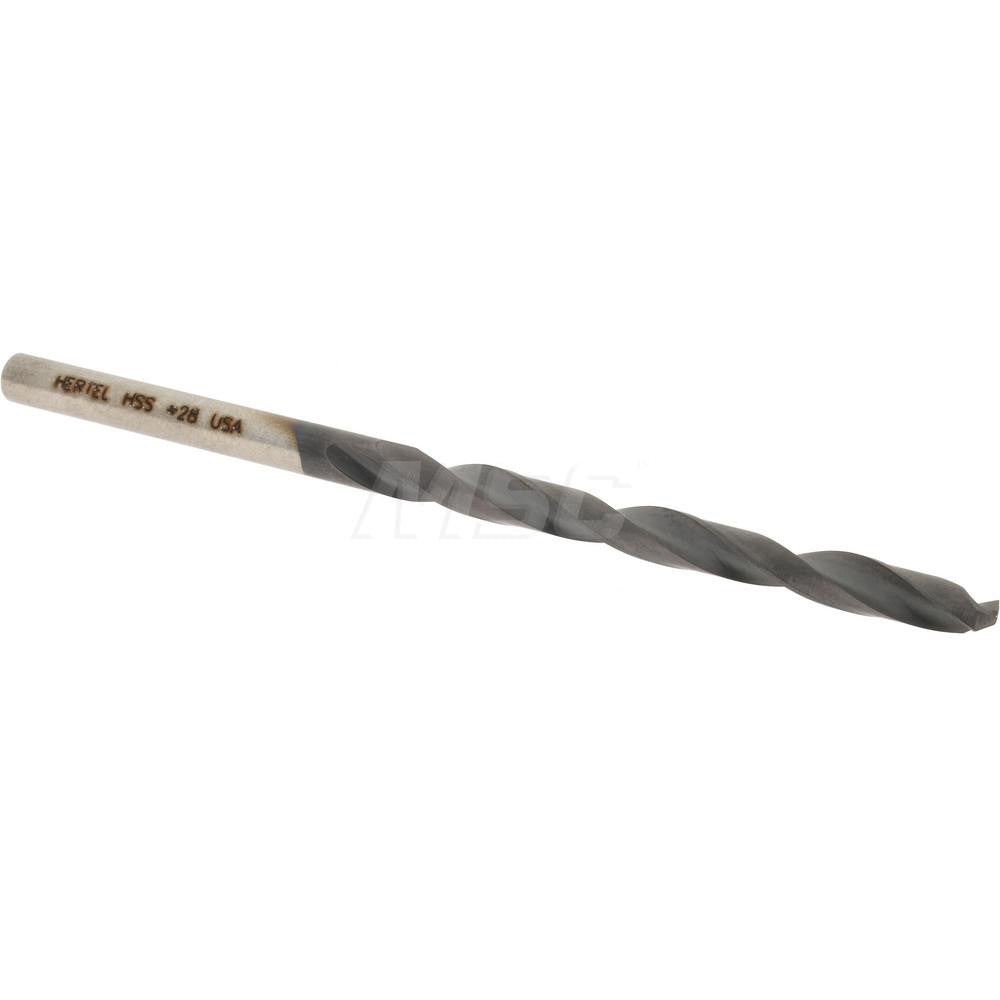 Hertel 300SBTA 28 Jobber Length Drill Bit #28 (0.1405) Dia, 135 deg, HSS