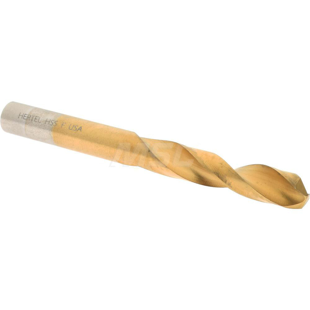 Hertel 66693433 Screw Machine Length Drill Bit Letter F, (0.2570) Dia, 135 deg, HSS