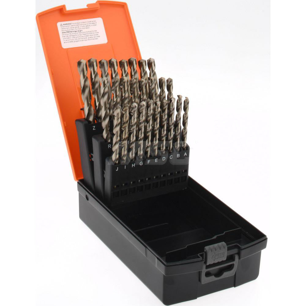 Hertel 66693722 Drill Bit Set Jobber Length Drill Bits, 26 Pc, 135 &deg, Cobalt