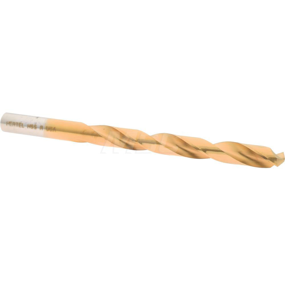 Hertel 66693912 Jobber Length Drill Bit Letter R (0.3390) Dia, 135 deg, HSS