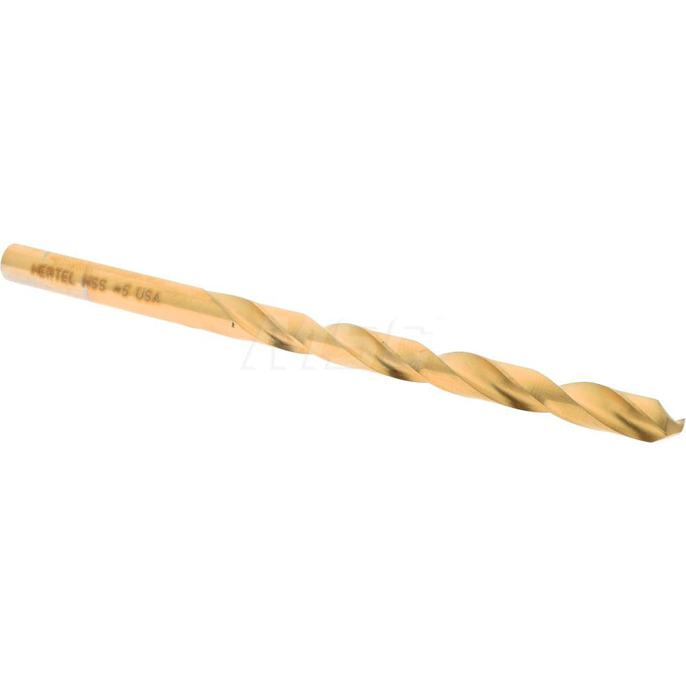 Hertel 300SBT 5 Jobber Length Drill Bit #5 (0.2055) Dia, 135 deg, HSS