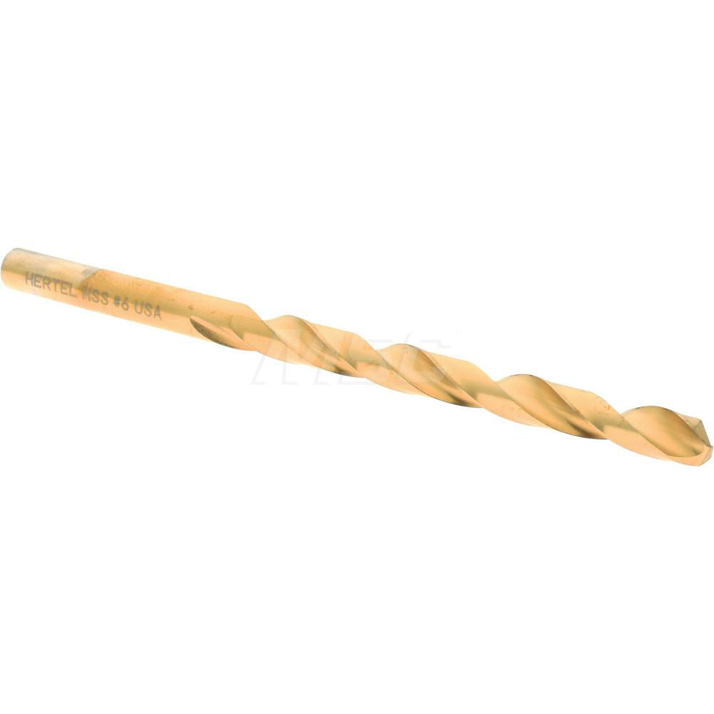 Hertel 300SBT 6 Jobber Length Drill Bit #6 (0.2040) Dia, 135 deg, HSS