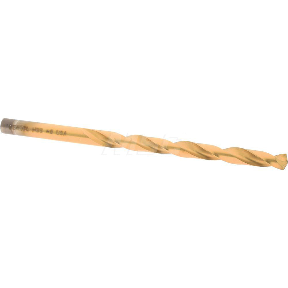 Hertel 300SBT 8 Jobber Length Drill Bit #8 (0.1990) Dia, 135 deg, HSS