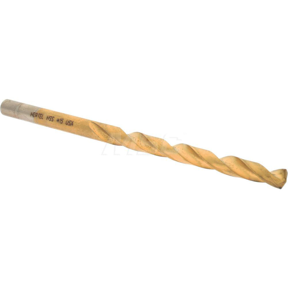 Hertel 300SBT 15 Jobber Length Drill Bit #15 (0.1800) Dia, 135 deg, HSS