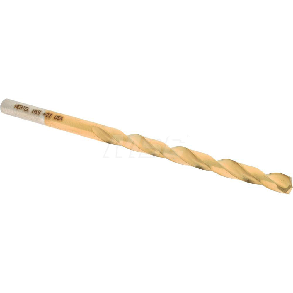 Hertel 300SBT 22 Jobber Length Drill Bit #22 (0.1570) Dia, 135 deg, HSS