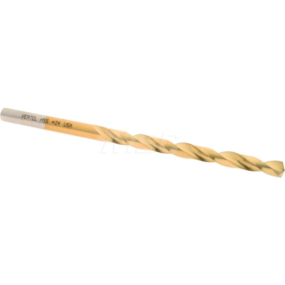 Hertel 300SBT 24 Jobber Length Drill Bit #24 (0.1520) Dia, 135 deg, HSS
