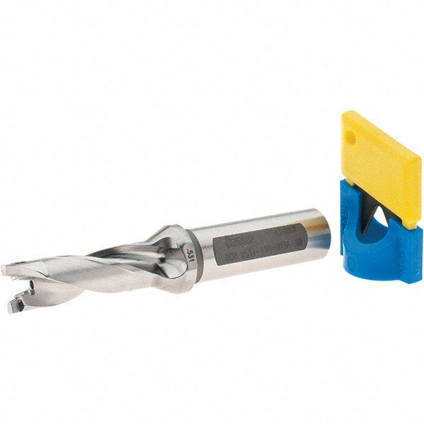 Iscar 3202457 Replaceable-Tip Drill 0.531 to 0.547" Dia, 1.69" Max Depth, 5/8" Flatted Shank