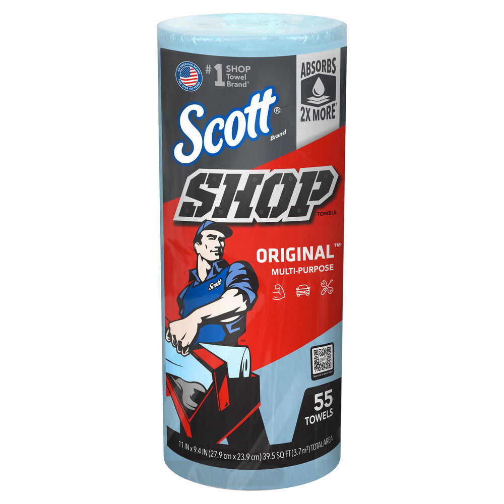 Scott 75147 Shop Towels Originalâ„¢ (75147), Original Blue Shop Towels, 9.4"x11" sheets