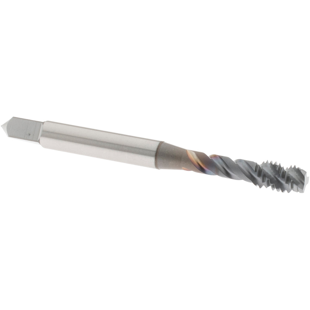 OSG 2923808 Spiral Flute Tap #12-28, UNF, 3 Flute, Modified Bottoming Chamfer, 2B/3B Class of Fit, Vanadium High-Speed Steel, TiCN Finish