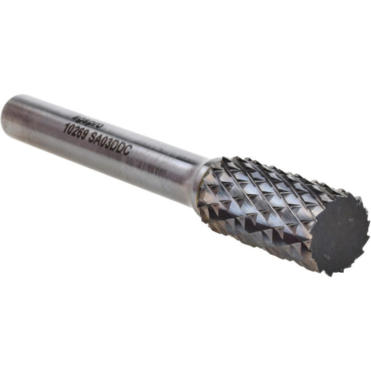Kyocera SGS Precision Tools 10269 Abrasive Burr SA-3 DDC, 3/8" Cut Dia, Cylinder, Omega Cut