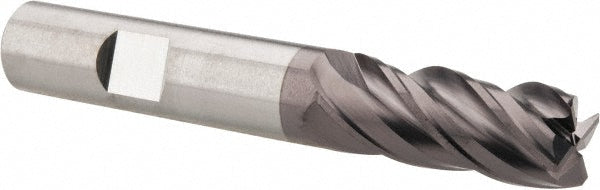 Kyocera SGS Precision Tools 36867 Corner Radius End Mill 1/2" Dia, 1-1/4" LOC, 0.03" Radius, 4 Flutes, Solid Carbide