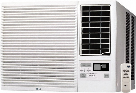 LG Electronics LW2423HR Air Conditioners Air Conditioner Type Window with Electric Heat  Cooling Area 1400  EER Rating 9.8  CEER Rating 9.8  Air Flow 470CFM  Cooling Method Air-Cooled Vented