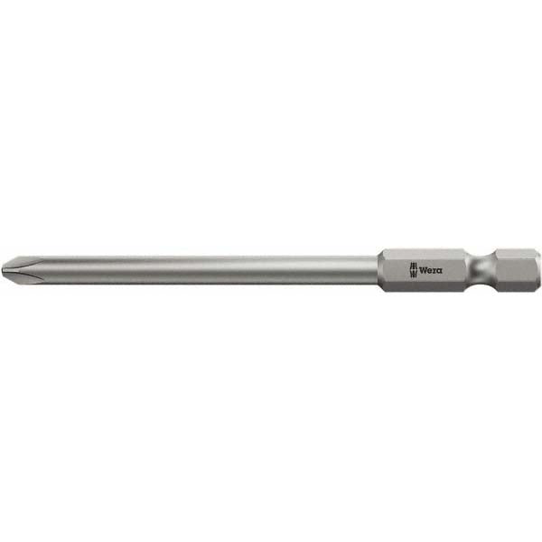 Wera 05059785001 Power Screwdriver Bit #2 Phillips, PH2 Speciality Point Size, 1/4" Hex Drive