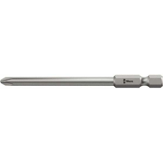 Wera 05059785001 Power Screwdriver Bit #2 Phillips, PH2 Speciality Point Size, 1/4" Hex Drive