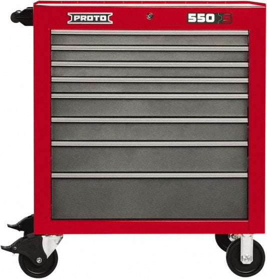 Proto J553441-8SG Steel Tool Roller Cabinet 8 Drawers