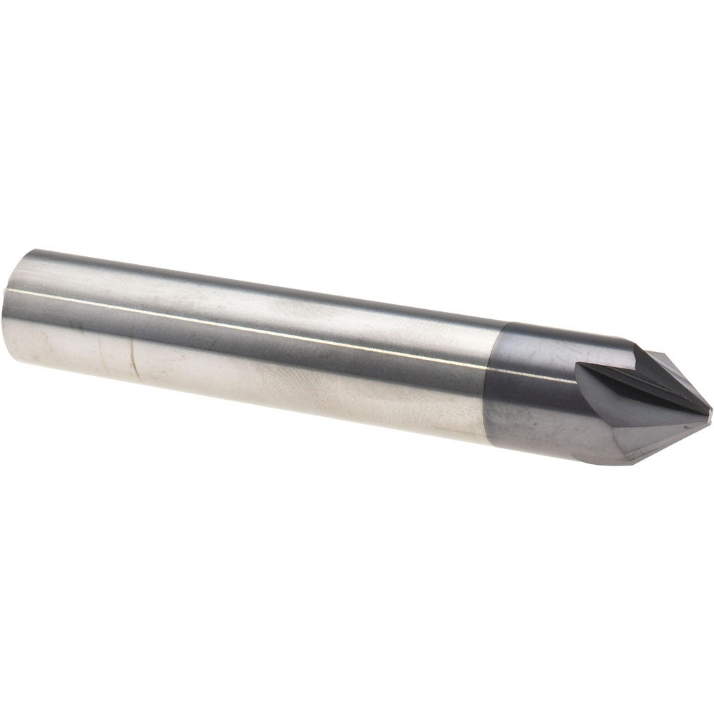 Harvey Tool 18340-C3 Chamfer Mill 1/2" Dia, 1/2" Shank Dia, 80 deg, 4 Flute, Solid Carbide, Single End