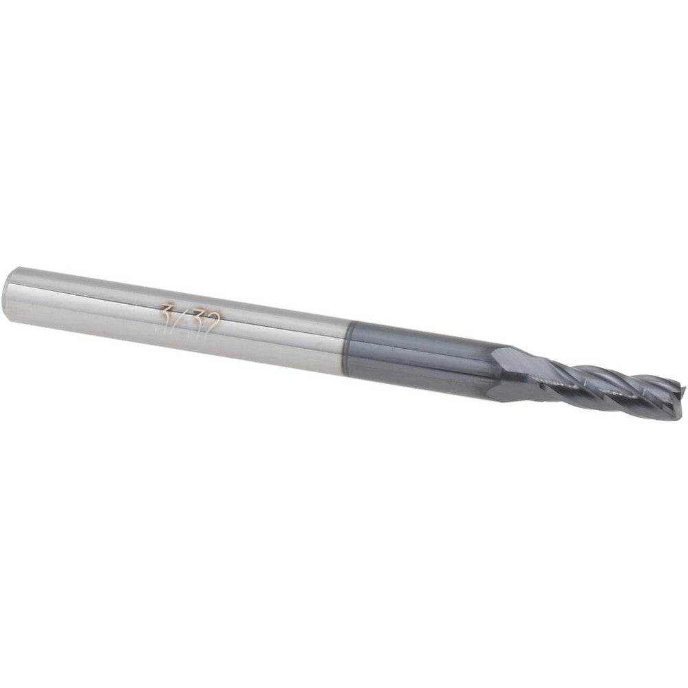 Accupro 67094433 Square End Mill 3/32'' Dia, 9/32'' LOC, 1/8'' Shank Dia, 1-1/2'' OAL, 4 Flutes, Solid Carbide