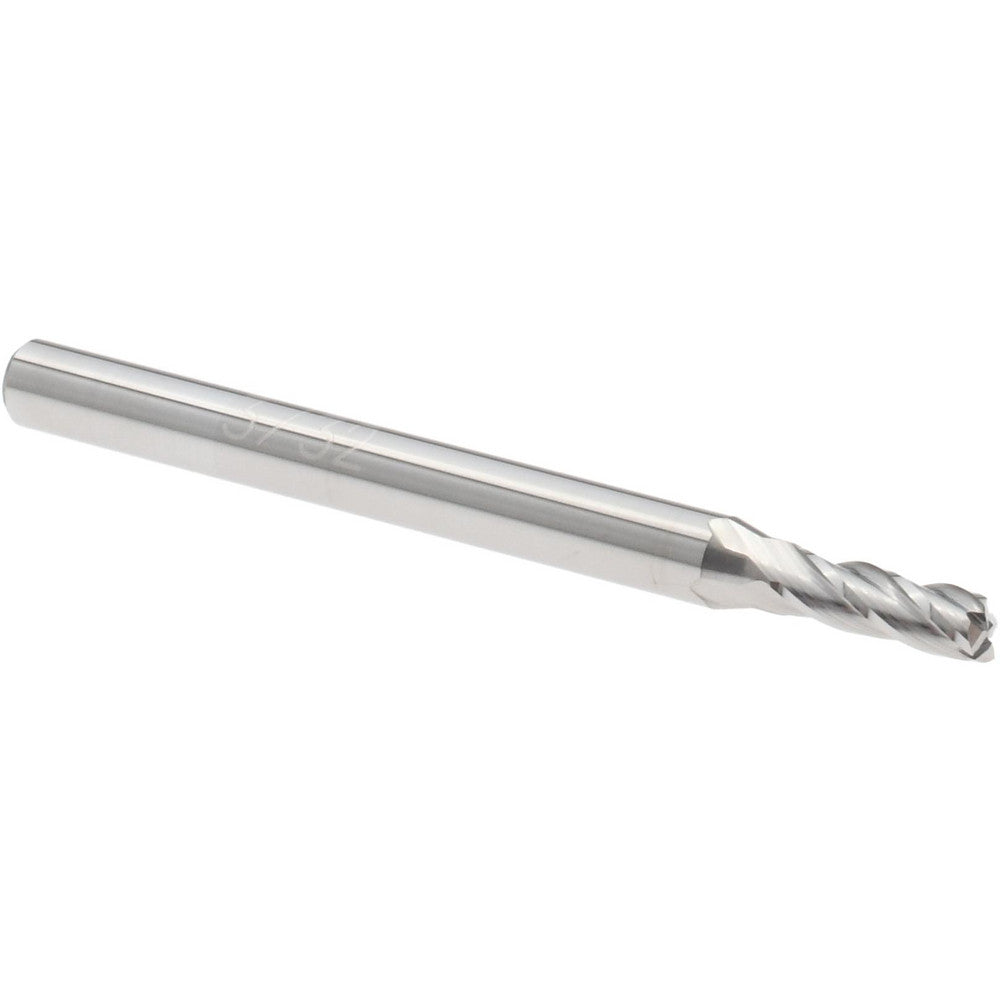 Accupro 67094813 Square End Mill 3/32'' Dia, 9/32'' LOC, 1/8'' Shank Dia, 1-1/2'' OAL, 4 Flutes, Solid Carbide