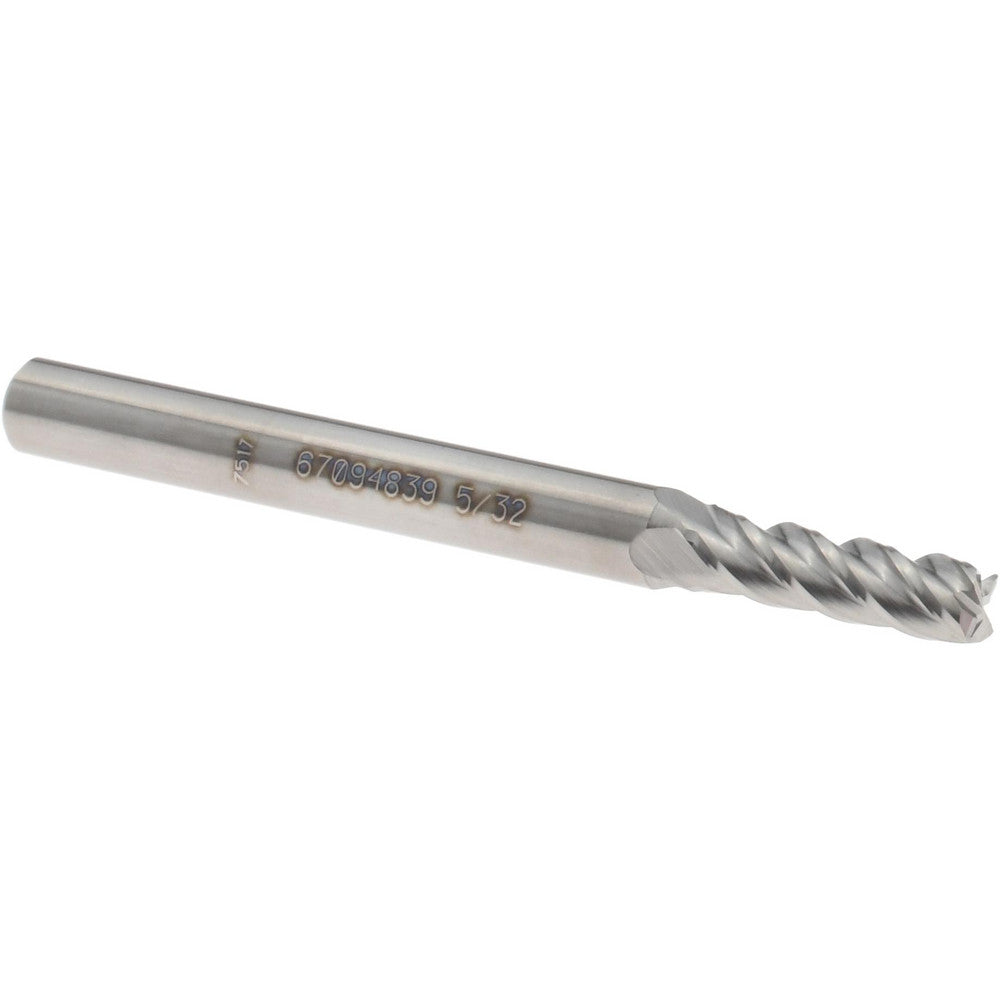 Accupro 67094839 Square End Mill 5/32'' Dia, 1/2'' LOC, 3/16'' Shank Dia, 2'' OAL, 4 Flutes, Solid Carbide