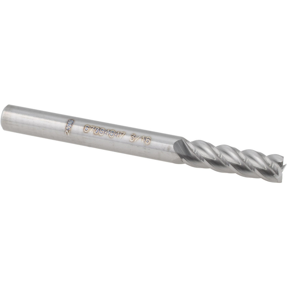 Accupro 67094847 Square End Mill 3/16'' Dia, 5/8'' LOC, 3/16'' Shank Dia, 2'' OAL, 4 Flutes, Solid Carbide