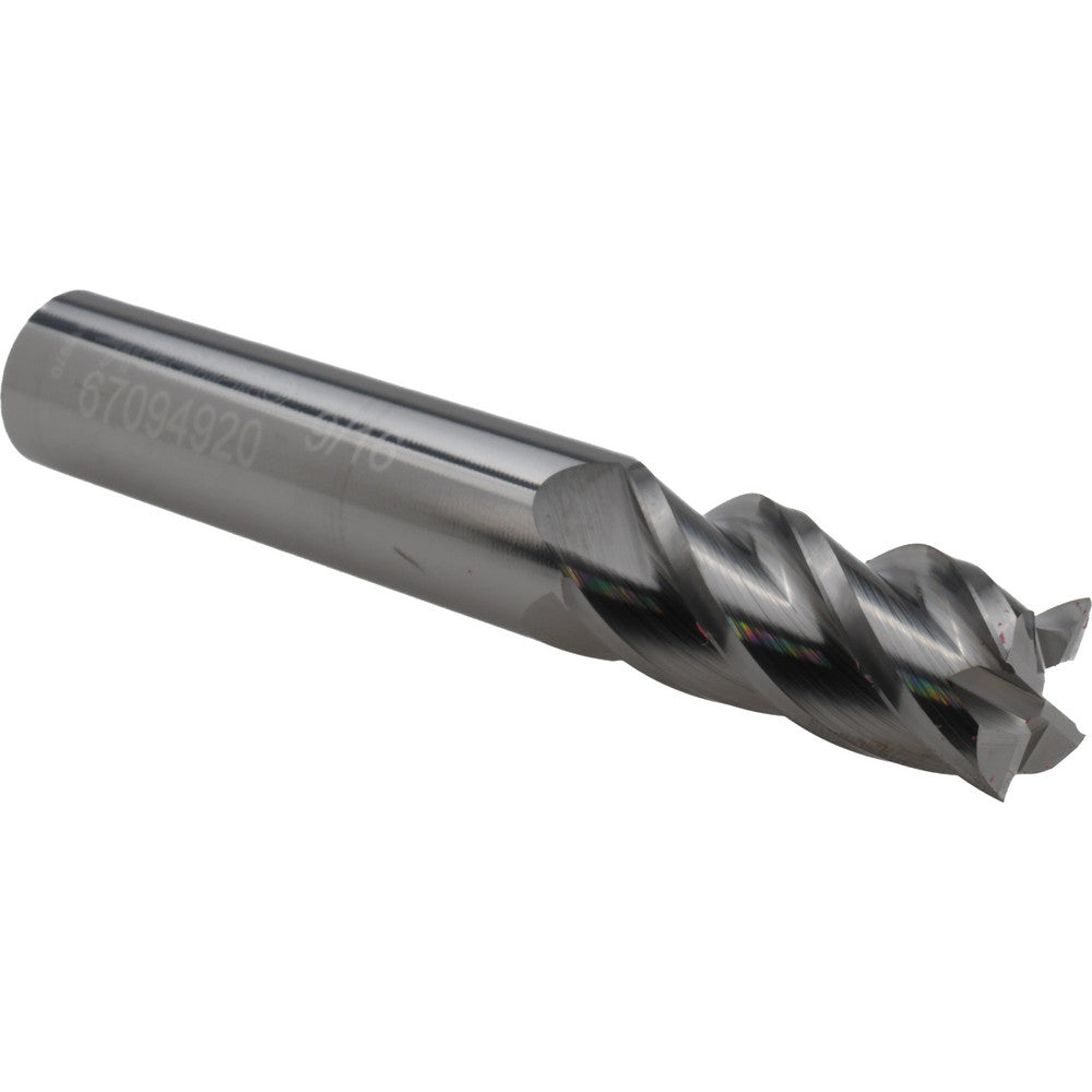 Accupro 67094920 Square End Mill 9/16'' Dia, 1-1/4'' LOC, 9/16'' Shank Dia, 3-1/2'' OAL, 4 Flutes, Solid Carbide