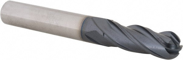 Iscar 5620369 Ball End Mill 3/8" Dia, 1" LOC, 4 Flute, Solid Carbide