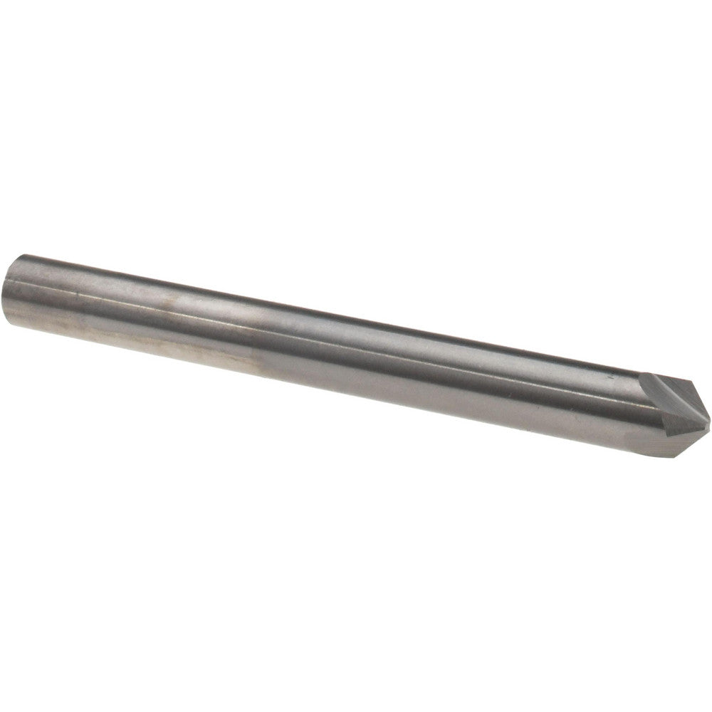 Harvey Tool 18550 Chamfer Mill 1/4" Dia, 1/4" Shank Dia, 100 deg, 3 Flute, Solid Carbide, Single End