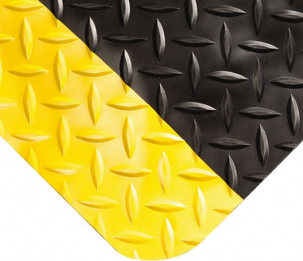 Wearwell 414.1516X3X8BYL Anti-Fatigue Mat 8' Long, 3' Wide, 15/16 Thick, Vinyl, Beveled Edges, Heavy-Duty