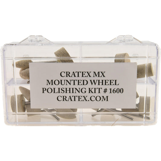 Cratex 1600 KIT 28 Piece Rubber Mounted Abrasive Wheel Set