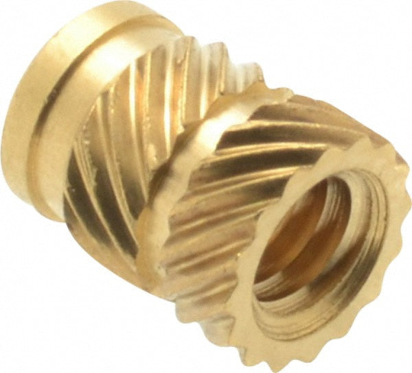 E-Z LOK HI-008-WH #8 32 UNC, 1/4" Diam, Brass Unheaded Heat Installed Threaded Insert