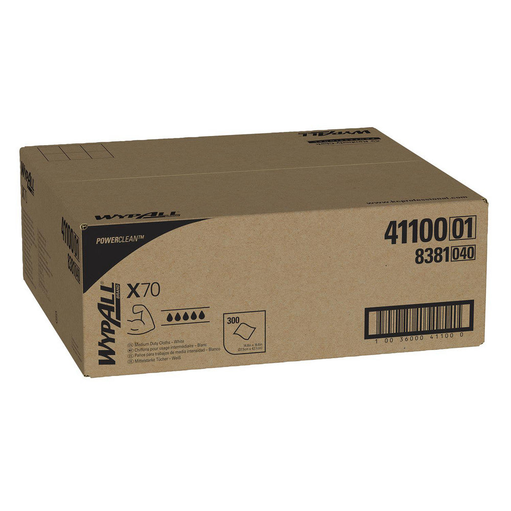 WypAll 41100 PowerCleanâ„¢ X70 Medium Duty Cloths (41100), Flat Sheets, Long Lasting Towels, White