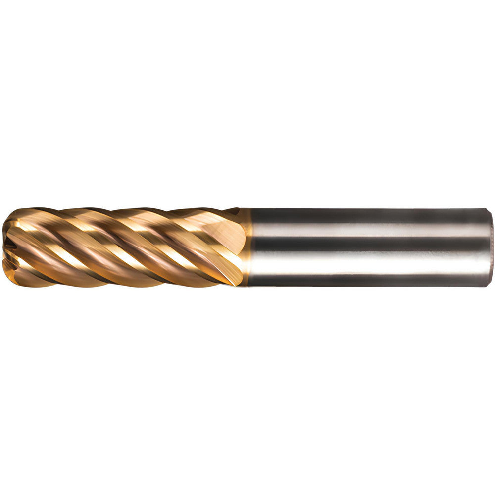 Kennametal 7077618 Corner Radius End Mill 1/2" Dia, 1" LOC, 0.0300" Radius, 6 Flute, Solid Carbide