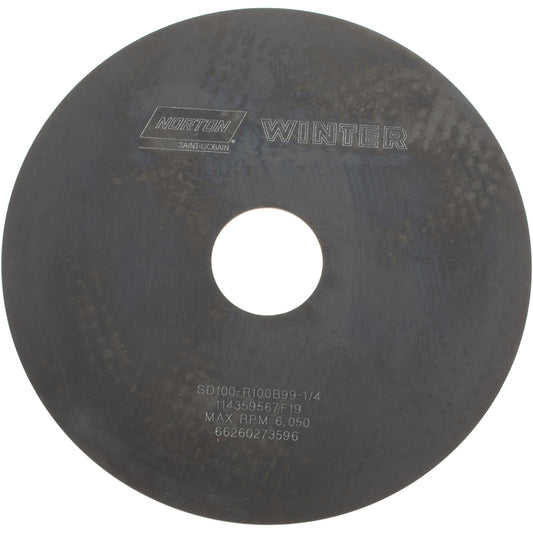 Norton 66260273596 Surface Grinding Wheel 6" Dia, 1/16" Thick, 1-1/4" Hole, 100 Grit