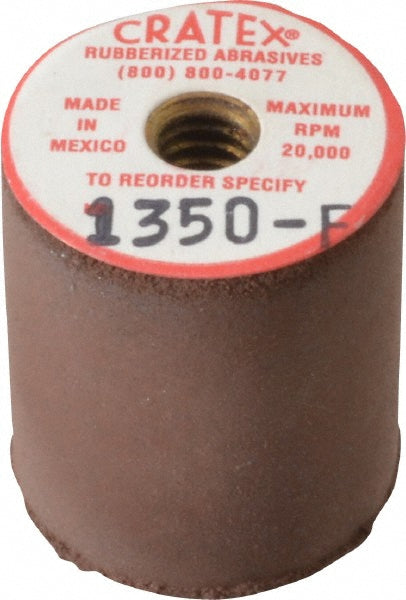 Cratex 1350 F 7/8" Max Diam x 1" Long, Cylinder, Rubberized Point