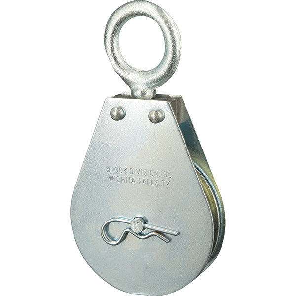 Block Division 02048-SN-C 600 Lbs. Load Limit, Swivel Eye Snatch Block