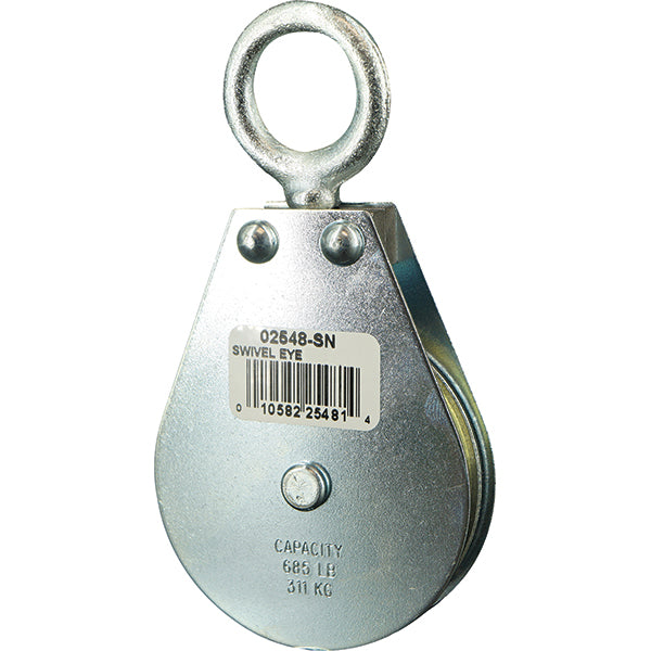 Block Division 02548-SN-C 685 Lbs. Load Limit, Swivel Eye Snatch Block