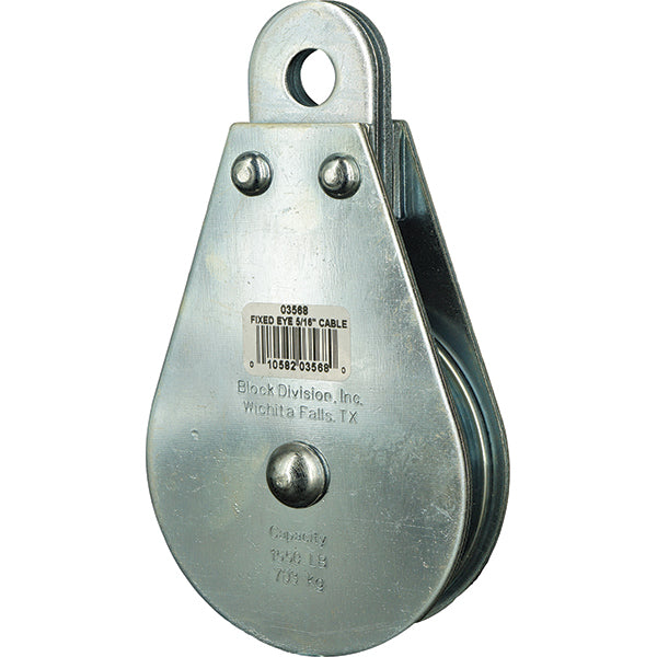 Block Division 03568-C 1, 550 Lbs. Load Limit, Rigid Eye Block