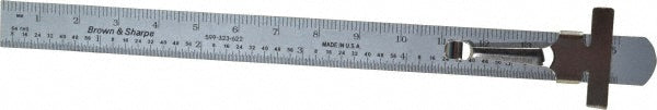 TESA Brown & Sharpe 599-323-622 Steel Rule 6" OAL, English & Metric Graduation, Flexible, 15/32" OAW
